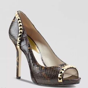 Michael Kors Ella Peep Toe Platform High Heel Size 7